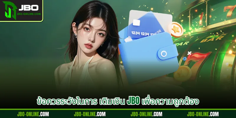 ข้อควรระวังในการ เติมเงิน JBO เพื่อความถูกต้อง